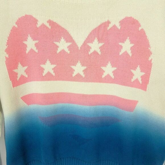 A.E.O Slouch Ombre' American Heart Sweater - Picture 4 of 8